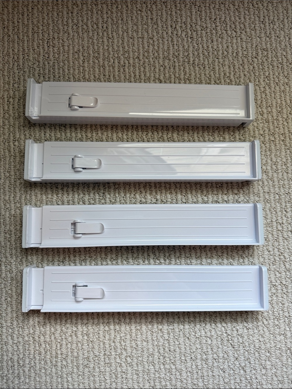 White Drawer Organizer Rails - Home Storage & Organization